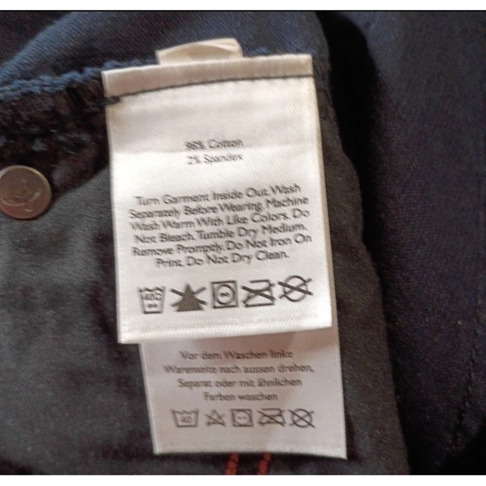Eddie Bauer Corduroy Black Women's Navy Size 4 Pants Stretch Zip Button Pockets‎ - Picture 6 of 6